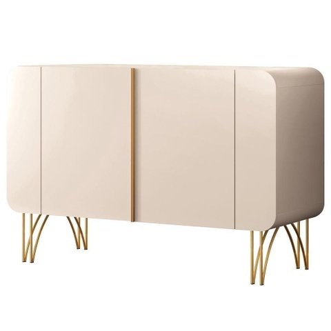 Aparador Buffet para Sala de Jantar 2 Portas Orgânico Pozzi B01 Off White - Lyam Decor