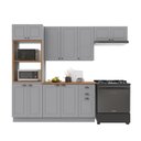 Ver imagem 2 de Cozinha Modulada Completa Americana 100% MDF 270cm com Rodapé Provence Multimóveis Crink-CPL018