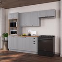 Ver imagem 1 de Cozinha Modulada Completa Americana 100% MDF 270cm com Rodapé Provence Multimóveis Crink-CPL018