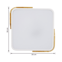 Ver imagem 5 de Plafon Quadrado Branco com Detalhe Estilo Madeira 30cm Led 20w 3 em 1 Bivolt
