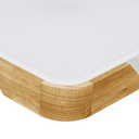 Ver imagem 3 de Plafon Quadrado Branco com Detalhe Estilo Madeira 30cm Led 20w 3 em 1 Bivolt