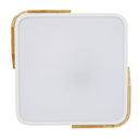 Ver imagem 2 de Plafon Quadrado Branco com Detalhe Estilo Madeira 30cm Led 20w 3 em 1 Bivolt