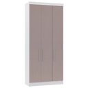 Ver imagem 1 de Guarda Roupa Modulado 102cm com 3 Portas Taiga Branco/cinnamon L01 - Mpozenato