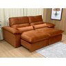 Sofá Retrátil Reclinável 2,90 m Terracota 3765 Vergas Plus - 1