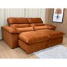 Sofá Retrátil Reclinável 2,90 m Terracota 3765 Vergas Plus - 3