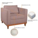 Ver imagem 7 de Kit Sofá 3 Lugares e 2 Poltronas Europa 180 cm Estilo Conforto e Elegância Linho Rosê - ADJ Decor
