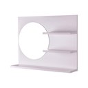 Ver imagem 2 de Espelho Redondo para Banheiro com Prateleiras Genova Branco 60 x 45cm