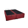 Cama Box Baú Casal Bipartido Suede Vermelho Com Pistão A Gás - 2