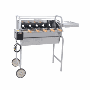 Churrasqueira Inox Lobo California Com 5 espetos
