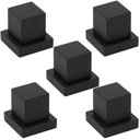 Ver imagem 1 de Kit 5 Acabamentos Registro Preto Quadrado ½ ou ¾ 100% Metal