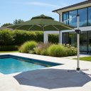 Ver imagem 2 de Ombrelone Guarda Sol Tenda Praia Piscina Varanda Deck Terraço Jardim Casa Lazer Sombra Manivela Hote