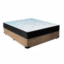 Ver imagem 1 de Cama Box Casal 138 Suede Bege com Colchão Espuma D33 Marrocos 30cm