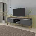 Ver imagem 1 de Rack para Tv 75 Polegadas 2 Portas 180 Cm 4378 Carvalho Grafite Arly
