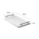 Ver imagem 7 de Bandeja Decorativa Cantinho do Café Servir Alças Bar 46x26:aço Escovado/branco