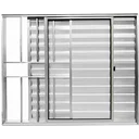 Ver imagem 1 de Janela de Aluminio Veneziana 3 Folhas com Grade Linha Leve:1,00 X 1,20/brilhante