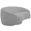 Ver imagem 3 de Sofá 3 Lugares 180cm Orgânico Luxo Recepção Amore Bouclé Cinza - Amarena Móveis