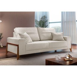 Sofá 4 Lugares Living M-130 Veludo Martins Creme - 2