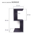 Ver imagem 3 de Mesa de Cabeceira S Preto 60 x 25cm