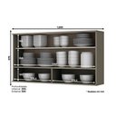 Ver imagem 3 de Armário Cozinha 01 Porta de Vidro Basculante 120 cm Évelin