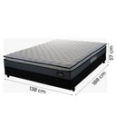 Ver imagem 5 de Cama Box Casal Colchão Espuma D33 Pillow Top Millenium 138X188X57Cm Cinza/Preto