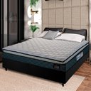 Ver imagem 6 de Cama Box Casal Colchão Espuma D33 Pillow Top Millenium 138X188X57Cm Cinza/Preto