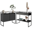 Ver imagem 1 de Conjunto Buffet 2 Portas e Aparador Industrial Preto
