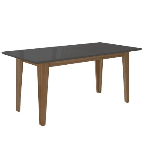 Mesa de Jantar Retangular Tampo Vidro 6 Lugares 160cm sem Cadeiras Liz Poliman Móveis