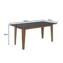Ver imagem 3 de Mesa de Jantar Retangular Tampo Vidro 6 Lugares 160cm sem Cadeiras Liz Poliman Móveis