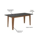 Ver imagem 2 de Mesa de Jantar Retangular Tampo Vidro 6 Lugares 160cm sem Cadeiras Liz Poliman Móveis