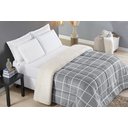 Ver imagem 5 de Coberdrom Sherpa e Flannel Austin Solteiro Manta 150g 01 Peça - Cinza Bia Enxovais