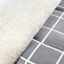 Ver imagem 2 de Coberdrom Sherpa e Flannel Austin Solteiro Manta 150g 01 Peça - Cinza Bia Enxovais