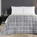 Ver imagem 3 de Coberdrom Sherpa e Flannel Austin Solteiro Manta 150g 01 Peça - Cinza Bia Enxovais