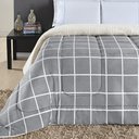 Ver imagem 4 de Coberdrom Sherpa e Flannel Austin Solteiro Manta 150g 01 Peça - Cinza Bia Enxovais