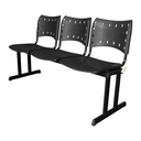 Ver imagem 1 de Longarina 3 Lugares Industrial Polipropileno 195cm ISO Rp Azul