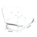Ver imagem 3 de Futon Solteiro Dobrável Oriental Confort Plus Bege