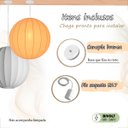 Ver imagem 6 de 2 Pendente Bubble Esfera 50 Cm Acienda Tecido Seda Tec14