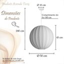 Ver imagem 4 de 2 Pendente Bubble Esfera 50 Cm Acienda Tecido Seda Tec14