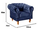 Ver imagem 3 de Kit 2 Poltronas Decorativas Capitonê Chesterfield Dom Pedro - Suede Azul Marinho