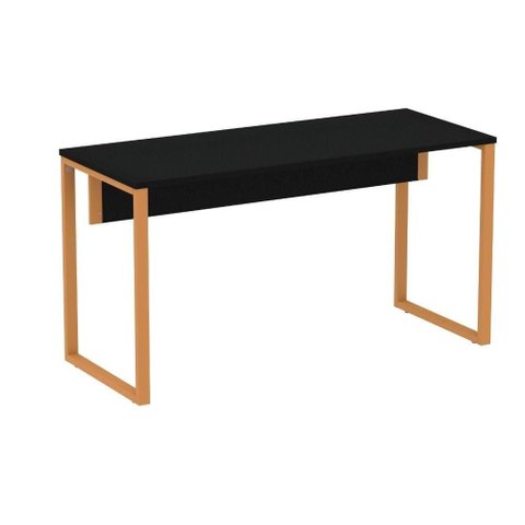 Mesa Escritório P25 Tub Pandin 150 Cm Largura X 70 Cm Profundidade Tampo Mdp Preto Pé Aço Tubular