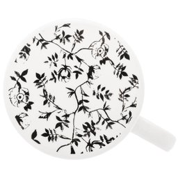 Caneca de Porcelana com Tampa e Filtro Lyor Xícara de Chá 310ml Super White Tiny Flowers - 3