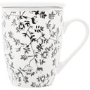 Ver imagem 6 de Caneca de Porcelana com Tampa e Filtro Lyor Xícara de Chá 310ml Super White Tiny Flowers