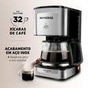 Ver imagem 2 de Cafeteira Elétrica Mondial C-44-32x-si 127v/60hz