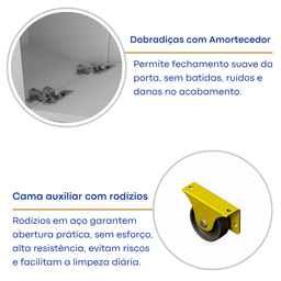 Beliche Infantil com Escrivaninha 2 Gavetas MDF - 4