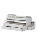 Ver imagem 2 de Beliche Infantil com Escrivaninha 2 Gavetas MDF Branco