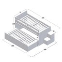 Ver imagem 3 de Beliche Infantil com Escrivaninha 2 Gavetas MDF