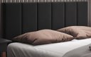 Ver imagem 3 de Cabeceira Cama Casal Queen Modulo 1,60 Itália Estofada Suspensa - Preto Suede