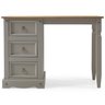 Escrivaninha Penteadeira de Madeira Maciça com 3 Gavetas Cinza Lavado - 2