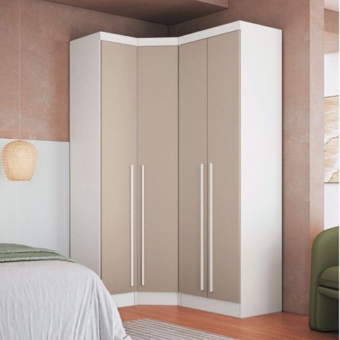 Guarda-Roupa Modulado 3 Peças Infinity Bege/Branco Line/Duna