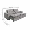 Sofá Spazzio 5 Lugares 2,50cm Retrátil e Reclinável - de Casa Décor e Estofados. - 2