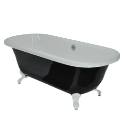 Banheira Mesclada Paola Vitoriana Imersão Classica 175x79x63 sem Hidromassagem Pés Branco, Versátil - 1